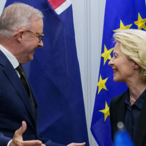 Von der Leyen heads to Australia to advance EU trade deal talks
