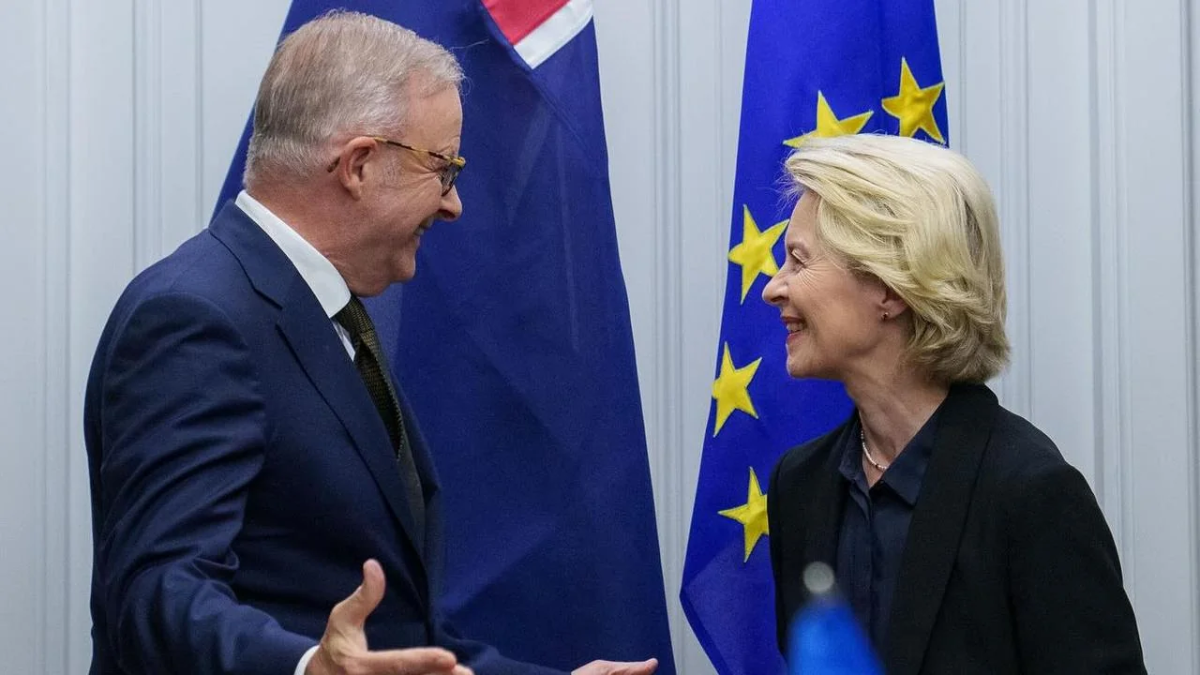 Von der Leyen heads to Australia to advance EU trade deal talks